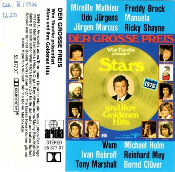 Der grosse preis stars und ihre goldenen hits cassette audio 1976