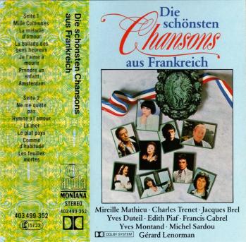 Die schonsten chansons aus frankreich cassette audio