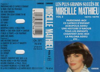 Les plus grands succes de mireille mathieu vol 2 cassette audio