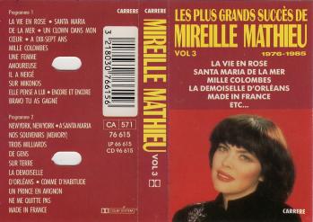 Les plus grands succes de mireille mathieu vol 3 cassette audio