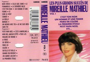 Les plus grands succes de mireille mathieu vol 1 cassette audio